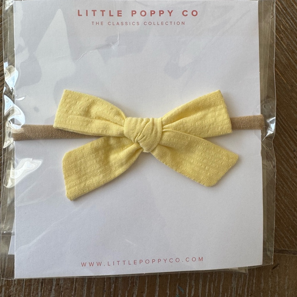 Tan and Yellow Hair Bow Accessory